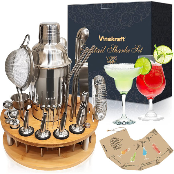 VINEKRAFT 26pcs Professional Cocktail Shaker Set Wayfair.co.uk